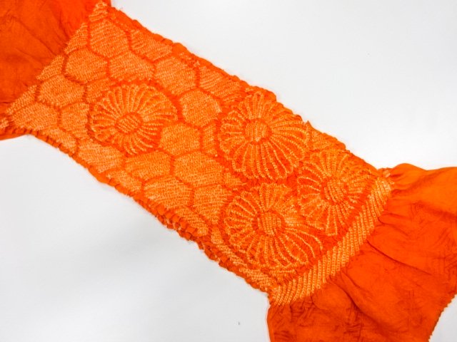 JAPANESE KIMONO / OBIAGE / SILK / SHIBORI